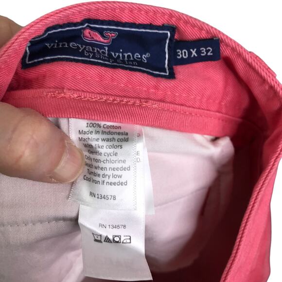 Vineyard Vines Khaki Pants Mens 30X32 Preppy Salmon Pink Straight Leg Cotton - Picture 2 of 8